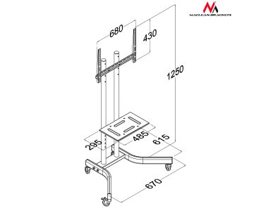 MOBILS MONITORA STIPRINĀJUMS MC-739 MACLEAN