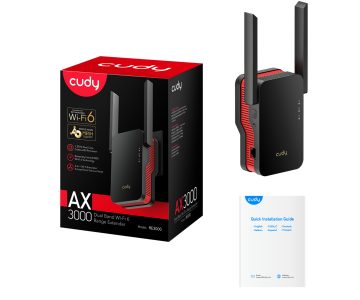 UNIVERSĀLS BEZVADU TĪKLA PASTIPRINĀTĀJS RE3000 Wi-Fi 6 2.4&nbsp;GHz, 5&nbsp;GHz CUDY