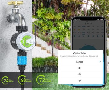 SMART WATERING VALVE TIMER WITH WIFI HUB TTV102B+TWG009BW Tuya Smart RainPoint