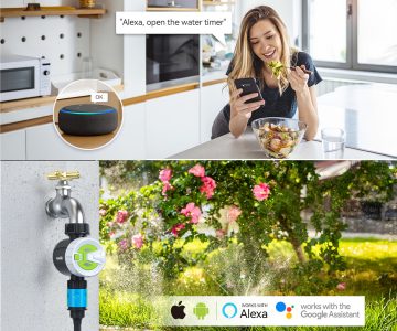 SMART WATERING VALVE TIMER WITH WIFI HUB TTV102B+TWG009BW Tuya Smart RainPoint