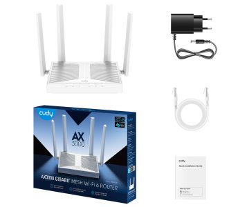 МАРШРУТИЗАТОР WR3000E Wi-Fi 6 2,4 ГГц, 5 ГГц CUDY