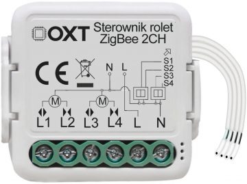 OXT moduļa mini kontrolieris 2 žalūzijām ZigBee TUYAOXT moduļa mini kontrolieris 2 žalūzijām ZigBee TUYA