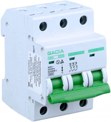 Kaitselüliti, 6kA, B, 3 poolusega, 20A GACIA SB6L B 3P 20A kaitselüliti, 6kA, B, 3 poolusega, 20A GACIA SB6L B 3P 20A