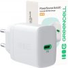 Greencell PowerSource Solo30 30W maiņstrāvas lādētājs 1xUSB-C PD 3.0 QC 4.0+ balts Greencell PowerSource Solo30 30W maiņstrāvas lādētājs 1xUSB-C PD 3.0 QC 4.0+ balts