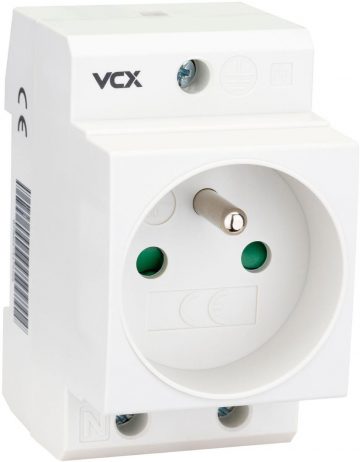 Вилка для рейки TH 35 с заземляющим контактом 230 В VCX GN THLВилка для рейки TH 35 с заземляющим контактом 230 В VCX GN TH