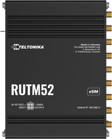 Промышленный маршрутизатор Teltonika RUTM52 5G (RUTM52100000)Промышленный маршрутизатор Teltonika RUTM52 5G (RUTM52100000)