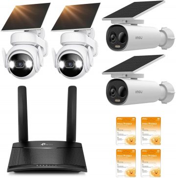 Imou 2x Cell PT komplekts, 2x Cell 3C AIO kameru komplekts ar 4G maršrutētāju