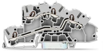 WAGO 2 līmeņu sliedes savienotājs 2,5 mm2 L/L pelēks 2003-7642 TOPJOBS 50 gab.