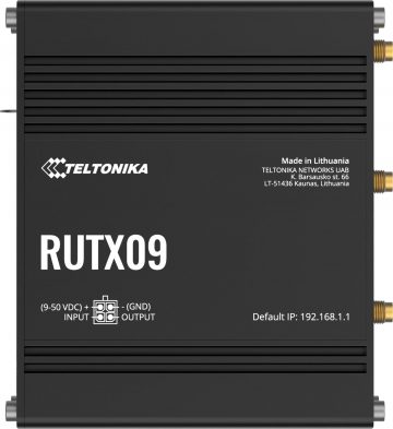 Teltonika RUTX09 industriālais 4G/LTE maršrutētājs (RUTX09000000)Teltonika RUTX09 industriālais 4G/LTE maršrutētājs (RUTX09000000)