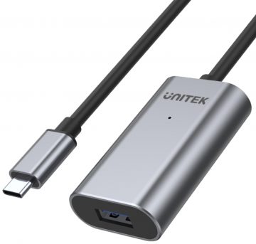 Unitek U304A USB-C uz USB(A) 5M signāla pastiprinātājs