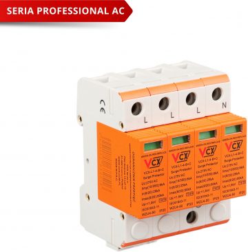 Pārsprieguma novadītājs B+C klase 4P (T1T2) 6kA VCX ProfessionalPārsprieguma novadītājs B+C klase 4P (T1T2) 6kA VCX Professional