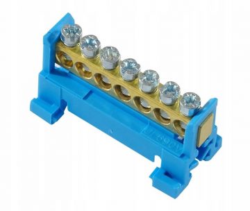Terminal block with low base - 7 blue PAWBOL E.4023 Terminal block with low base - 7 blue PAWBOL E.4023