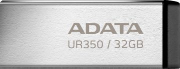 Adata UR350 32GB USB3.2 Gen1 metallist, must mälupulkAdata UR350 32GB USB3.2 Gen1 metallist, must mälupulk