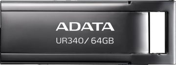 Adata Pendrive UR340 64GB USB3.2 Gen1 melnsAdata Pendrive UR340 64GB USB3.2 Gen1 melns