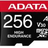 Высоконадежная карта памяти microSD Adata 256 ГБ UHS1 U3 V30 A2 100/85 МБ/с + адаптер