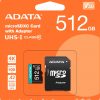Adata Premier Pro 512GB UHS1 U3 V30 A2 microSD atmiņas karte + adapteris