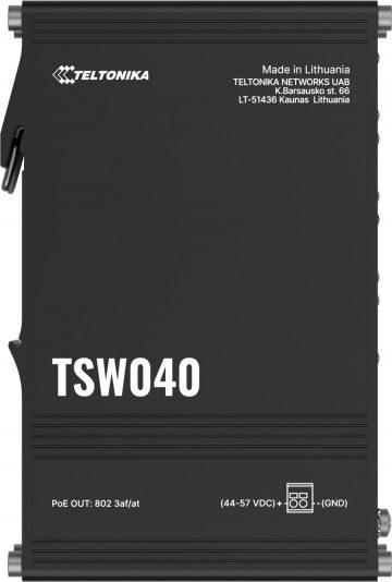 Промышленный коммутатор PoE Teltonika TSW040 (TSW04000000)Промышленный коммутатор PoE Teltonika TSW040 (TSW04000000)