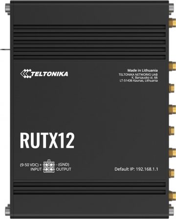 Teltonika RUTX12 industriālais maršrutētājs 4G/LTE (RUTX12000000)Teltonika RUTX12 industriālais maršrutētājs 4G/LTE (RUTX12000000)