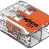 Универсальный быстроразъемный соединитель ЛИНИЯ/ПРОВОД 2x 0,2-4 мм2 WAGO 221-412 (упаковка 100 шт.)