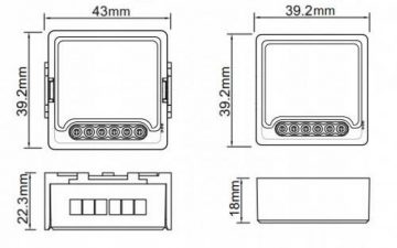 OXT mini releja modulis 4 ķēdēm ZigBee TUYA