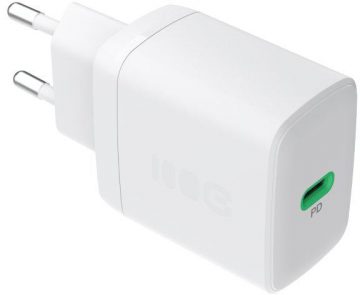Greencell PowerSource Solo30 30W maiņstrāvas lādētājs 1xUSB-C PD 3.0 QC 4.0+ balts Greencell PowerSource Solo30 30W maiņstrāvas lādētājs 1xUSB-C PD 3.0 QC 4.0+ balts