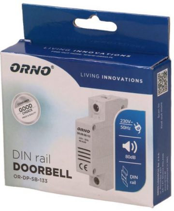 Проводной звонок ORNO для установки на рейку DIN-1, модуль OR-DP-SB-133 Проводной звонок ORNO для установки на рейку DIN-1, модуль OR-DP-SB-133