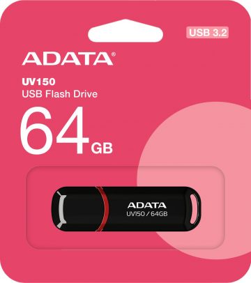 Pendrive Adata UV150 64 ГБ USB3.2 черный