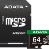 Adata MicroSD atmiņas karte Speed Plus 64GB UHS1 U3 V30 A2 160/140 MB/s