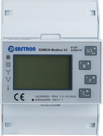 VCX SDM 630 MODBUS V3 trīsfāžu enerģijas skaitītājs
