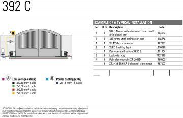 Комплект Energy FDS - FAAC 392 24 В для двухсторонних ворот шириной 5 м