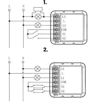 OXT minireleemoodul 2 ahelat ilma N ZigBee TUYA OXT minireleemoodul 2 ahelat ilma N ZigBee TUYA