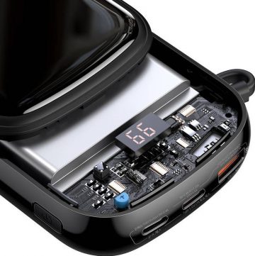 Powerbank Baseus Qpow digitālais displejs PPQD060201 20000mAh 20W PD QC USB-A USB-C + Lightning kabelis