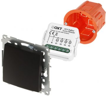 OXT moduļa mini ainu kontrolieris 12 darbības 230V ZigBee TUYA T254 OXT moduļa mini ainu kontrolieris 12 darbības 230V ZigBee TUYA T254