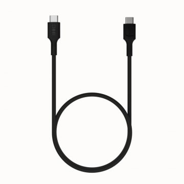 USB-C KABELIS / USB-C Greencell PowerFlex 200cm PD 100W melns silikons
