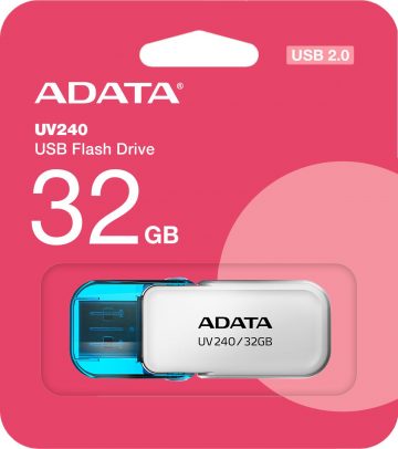 Флешка Adata UV240 32 ГБ USB 2.0, белая Флешка Adata UV240 32 ГБ USB 2.0, белая