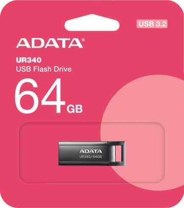 Adata Pendrive UR340 64GB USB3.2 Gen1 melns