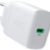Greencell PowerSource Solo30 30W maiņstrāvas lādētājs 1xUSB-C PD 3.0 QC 4.0+ balts Greencell PowerSource Solo30 30W maiņstrāvas lādētājs 1xUSB-C PD 3.0 QC 4.0+ balts
