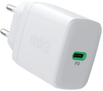 Greencell PowerSource Solo30 30W maiņstrāvas lādētājs 1xUSB-C PD 3.0 QC 4.0+ balts Greencell PowerSource Solo30 30W maiņstrāvas lādētājs 1xUSB-C PD 3.0 QC 4.0+ balts