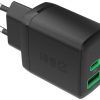 Зарядное устройство Greencell PowerSource Duo30 30 Вт переменного тока, 1 порт USB-C, 1 порт USB-A, PD 3.0 QC 4.0+, черное Зарядное устройство Greencell PowerSource Duo30 30 Вт переменного тока, 1 порт USB-C, 1 порт USB-A, PD 3.0 QC 4.0+, черное