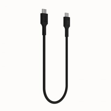 КАБЕЛЬ USB-C / USB-C Greencell PowerFlex 30 см PD 100 Вт черный силикон
