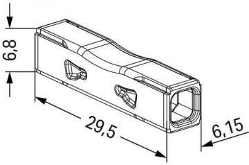 Universāls ātrais savienotājs LĪNIJA/VADS 2x 0,2–4 mm2 WAGO 2773-2401 (100 gab. iepakojums)