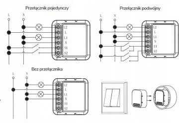 OXT mini aptumšošanas modulis 2 ķēdēm WiFi TUYA OXT mini aptumšošanas modulis 2 ķēdēm WiFi TUYA