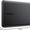 TOSHIBA CANVIO BASICS 2,5 tolline 2 TB väline kõvaketas USB 3.2 Gen 1 must