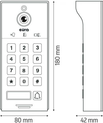 Tuya EURA VDP-30C5 video domofons Tuya EURA VDP-30C5 video domofons