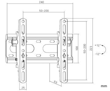 TELEVIZORA VAI MONITORA STIPRINĀJUMS BRATECK-KL31-22T BRATECK