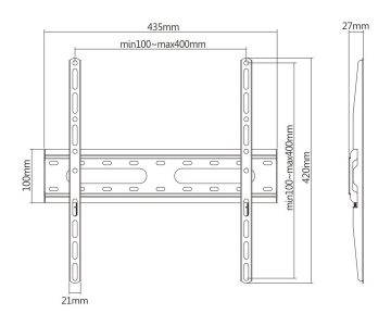 TELEVIZORA VAI MONITORA STIPRINĀJUMS BRATECK-KL31-44F BRATECK
