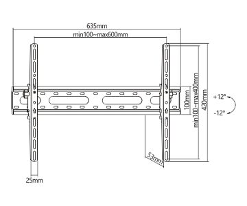 TELEVIZORA VAI MONITORA STIPRINĀJUMS BRATECK-KL31-46T BRATECK