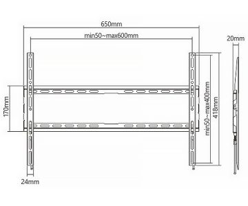 TELEVIZORA VAI MONITORA STIPRINĀJUMS BRATECK-KL32-46F BRATECK