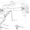 Настольное крепление для монитора с газовой пружиной BRATECK-LDT69-C022 BRATECK