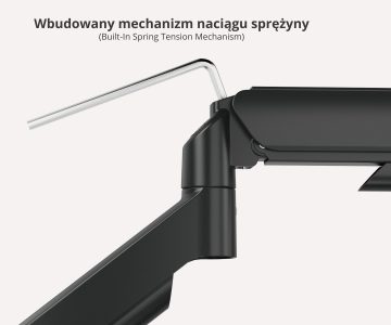 MONITORIAUS STALO LAIKIKLIS SU DUJINE SPYRUOKLE BRATECK-LDT97-C012 BRATECK